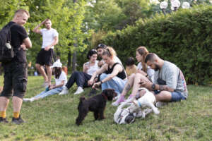 Kyiv residents, their companion dogs