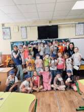 IDP children during art therapy class in Vinnytsia