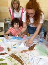 Children drawing trees as art therapy