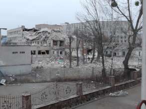 Destroyed school in Zhytomir