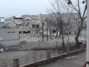 Destroyed school in Zhytomir
