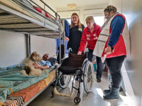 Shelter for evacuees of Kachowka Dam (c)Caritas