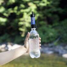 Sawyer attached to regular water bottle