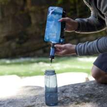 Sawyer filling up bottles