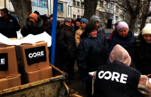 Delivering food and heaters, Ukraine frontline