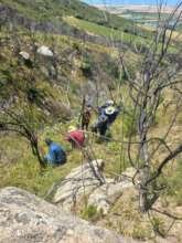 ...made even more difficult, on steep slopes!