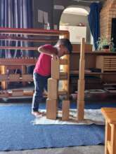 Building towers in sequence