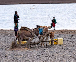 Community members accessing water on Ol Pejeta