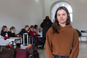 Nina, 25, fled Ukraine when the bombing began.