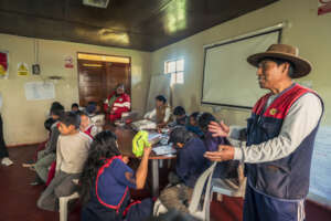 Local leader welcoming the Mobile Library