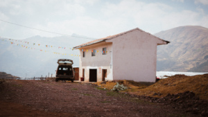 Arriving at a rural village in the mobile library