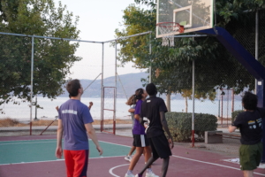 Our basketball session in progress