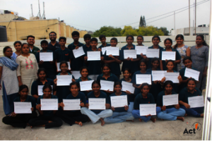 Proud receivers of their certificates