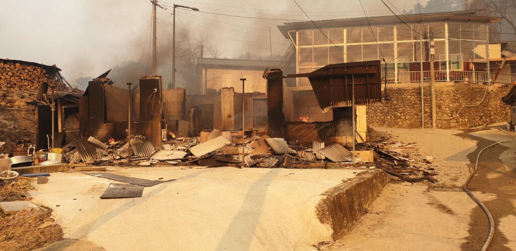 The worst forest fire in Korea ever, Please HELP