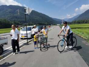 Cycling with the Flame of Hope-Japan