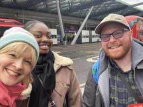 Our UK Team in London, with Ambassador Chelsea.
