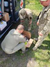 Supplies shared by Ukrainian military team