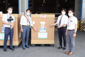 Preparing to ship medical supplies
