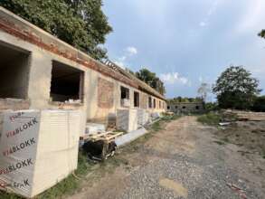 Installation of insulation on the exterior walls
