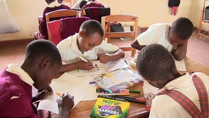 Class 6 hard at work on their projects