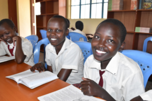 KCE students smile on their first library visit