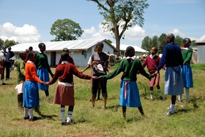 Group activity at a health and leadership camp