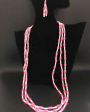 Necklace & Earring Set - Pink