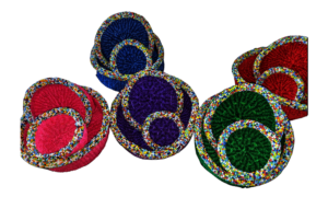 Woven beaded basket