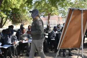 Despite of the cold, lessons outside keeps us safe