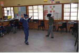 Students using dance to show 2 bulls meeting