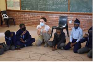 MSc Student Ana Raquel Sales using string to demon