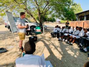 David sharing his experiences as a zoo keeper.