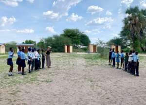 Students playing elephant-themed games
