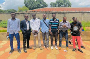 Emmanuel and his mentees in Sierra Leone