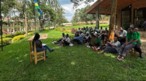 Noella and her program participants in Rwanda