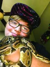 Trystan and his pet snake Forky are reunited