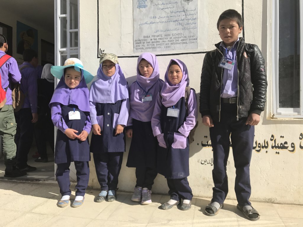 Our scholarship students at Bamyan Baba School