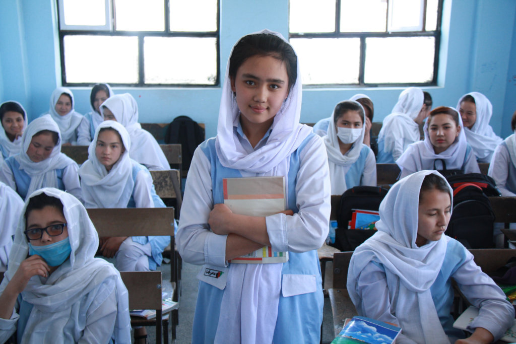 A female student in our scholarship program