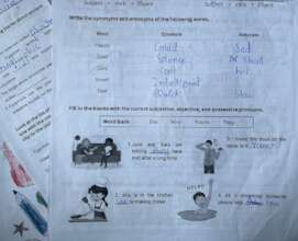 A closer look into one of her students' work