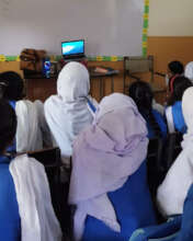 Shakira's students learning about Samina Baig!