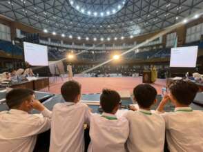 Students at the STEM Olympiad