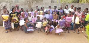 Mosquito Nets being distributed to families