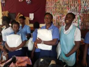Baptist Tailoring Students with their bed nets