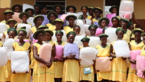 Students at Yoke Village with New Bed Nets