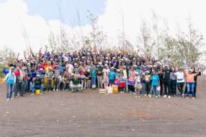 Tree planting team at the Heritage Children's Home