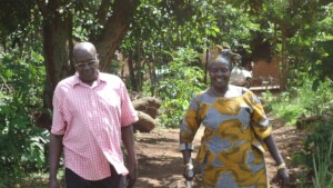 Mrs. E with her husband at their lovely eco home