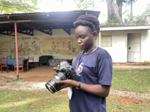 Learning her craft on a hired camera