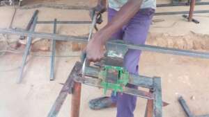 Hands on at a welding workshop