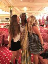 Maureen and friends at the ship fashion show!