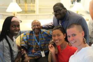Maureen meets Archbishop Desmond Tutu